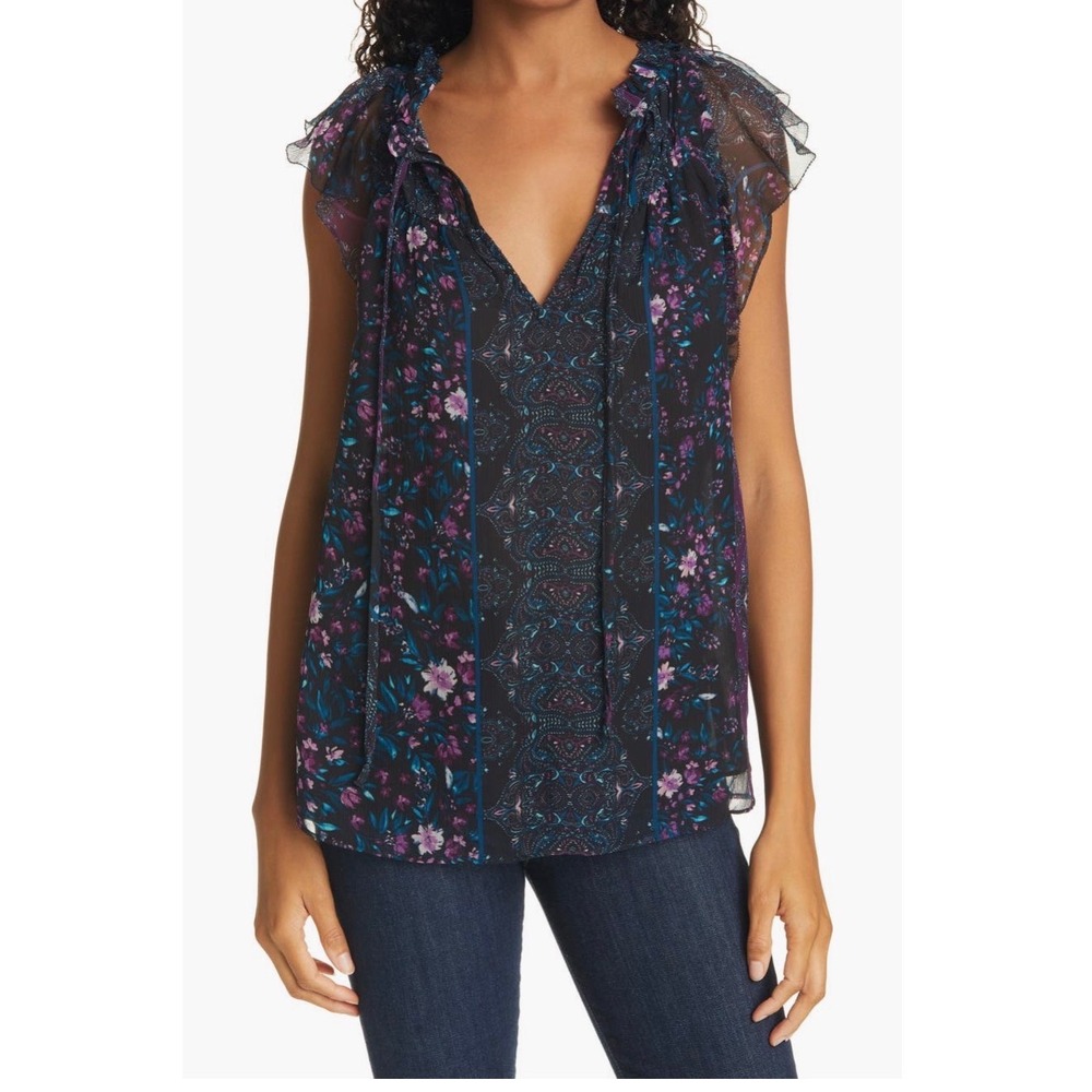NWT Ramy Brook‎ Laura Silk Floral Top Sz Medium
$325